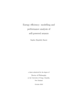 Energy efficiency: modelling and performance analysis of self-powered sensors