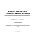 Clinicians' and Consumers' Perspectives of Obesity Treatments