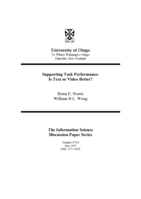 Supporting task performance: is text or video better?