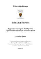 Hyperuricemia impairs PAX4 protein expression and plasticity in pancreatic β-cells