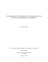 Novel approaches for elucidating drivers of Batrachochytrium dendrobatidis epidemiology in amphibians
