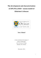 The development and characterization of APP/PS1/eNOS+/- mouse model of Alzheimer’s disease