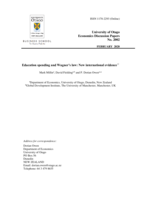 Education spending and Wagner’s law: New international evidence