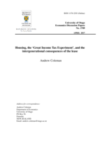 Housing, the ‘Great Income Tax Experiment’, and the intergenerational consequences of the lease