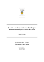 St John's Ambulance Service, Southern Region: Control centre dispatch profile (1997–2001)
