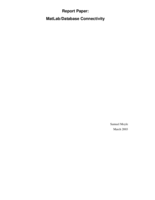 MatLab/database connectivity