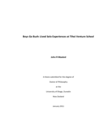 Boys go bush: Lived solo experiences at Tihoi Venture School