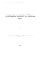 Testing the Effectiveness of a Combined Web-Based and Ecological Momentary Intervention for First-Year University Students