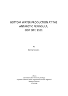 Bottom water production at the Antarctic Peninsula, ODP Site 1101