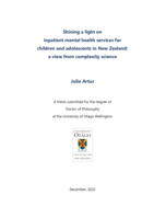 Shining a light on  inpatient mental health services for  children and adolescents in New Zealand: a view from complexity science