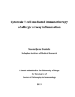 Cytotoxic T cell-mediated immunotherapy of allergic airway inflammation