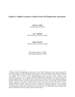 Explicit vs. implicit contracts: Evidence from CEO employment agreements