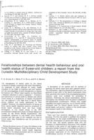 Relationships between dental health behaviour and oral health status of 5-year-old children: A report from the Dunedin Multidisciplinary Child Development Study