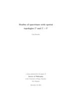Studies of spacetimes with spatial topologies S3 and S1 X S2