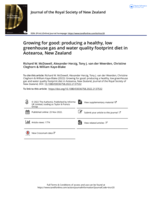 Growing for good: producing a healthy, low greenhouse gas and water quality footprint diet in Aotearoa, New Zealand