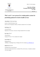 Who's next? A new process for creating points systems for prioritising patients for elective health services