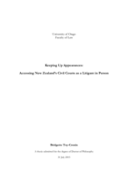 Keeping Up Appearances: Accessing New Zealand's Civil Courts as a Litigant in Person