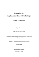 Evaluating the supplementary road safety package: Models that count