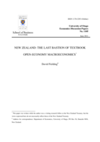 New Zealand: The Last Bastion of Textbook Open-economy Macroeconomics