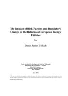 The Impact of Risk Factors and Regulatory Change in the Returns of European Energy Utilities