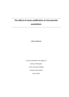 The effects of ocean acidification on host-parasite associations