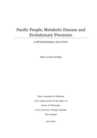 Pacific People, Metabolic Disease and Evolutionary Processes: a mitochondrial DNA study