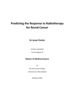 Predicting the Response to Radiotherapy for Rectal Cancer