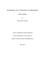 Some(body) else: Transitions in embodiment after stroke