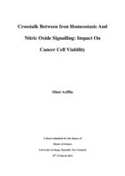 Crosstalk Between Iron Homeostasis And Nitric Oxide Signalling: Impact On Cancer Cell Viability