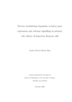 Factors modulating dopamine receptor gene expression and calcium signalling in primary cell culture of honeybee Kenyon cells