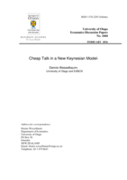 Cheap Talk in a New Keynesian Model