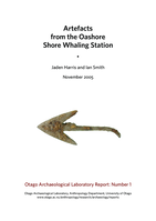 Artefacts from the Oashore Shore Whaling Station