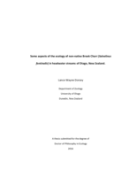 Some aspects of the ecology of non-native Brook Charr (Salvelinus fontinalis) in headwater streams of Otago, New Zealand
