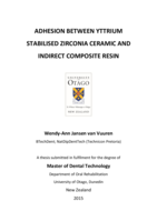 Adhesion Between Yttrium Stabilised Zirconia Ceramic And Indirect Composite Resin
