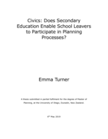 Civics: Does Secondary Education Enable School Leavers to Participate in Planning Process
