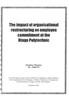 The impact of organisational restructuring on employee commitment at the Otago Polytechnic