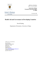 Health Aid and Governance in Developing Countries