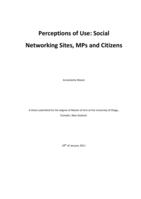 Perceptions of Use: Social Networking Sites, MPs and Citizens