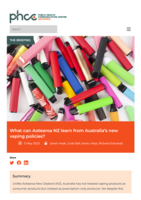 What can Aotearoa NZ learn from Australia’s new vaping policies?