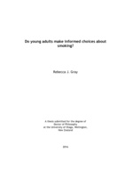 Do young adults make informed choices about smoking?