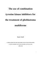 The use of combination tyrosine kinase inhibitors for the treatment of glioblastoma multiforme