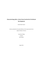 Characterising Cfm2, a Novel Gene Involved in Vertebrate Development