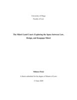 The Māori Land Court: Exploring the Space between Law, Design, and Kaupapa Māori