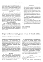 Gingival condition and oral hygiene in 12 year old Dunedin children