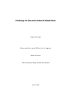 Predicting the Glycaemic Index of Mixed Meals