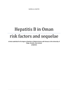Hepatitis B in Oman, risk factors and sequelae