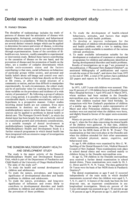 Dental research in a health and development study