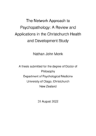 The network approach to psychopathology: A review and applications in the Christchurch Health and Development Study