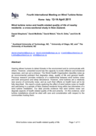 Wind turbine noise and health-related quality of life of nearby residents: a cross sectional study in New Zealand