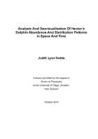 Analysis and Geovisualisation of Hector’s Dolphin Abundance and Distribution Patterns in Space and Time